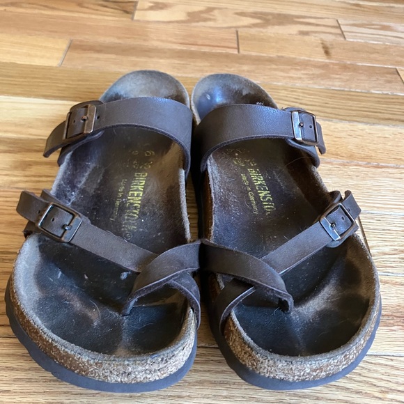 Authentic Birkenstock Mayari Dark Brown Sandals sz 38/7 with original box - Picture 1 of 7